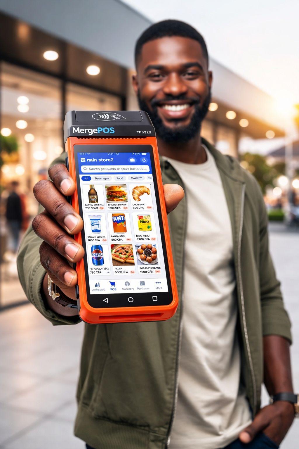 MergePOS on mobile device